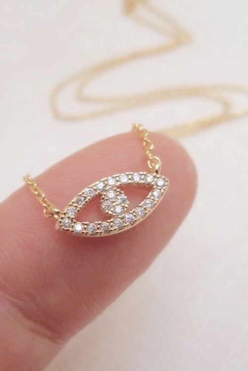 Evil Eye Necklace in Gold