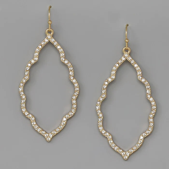 Vintage Glass Pave Earrings
