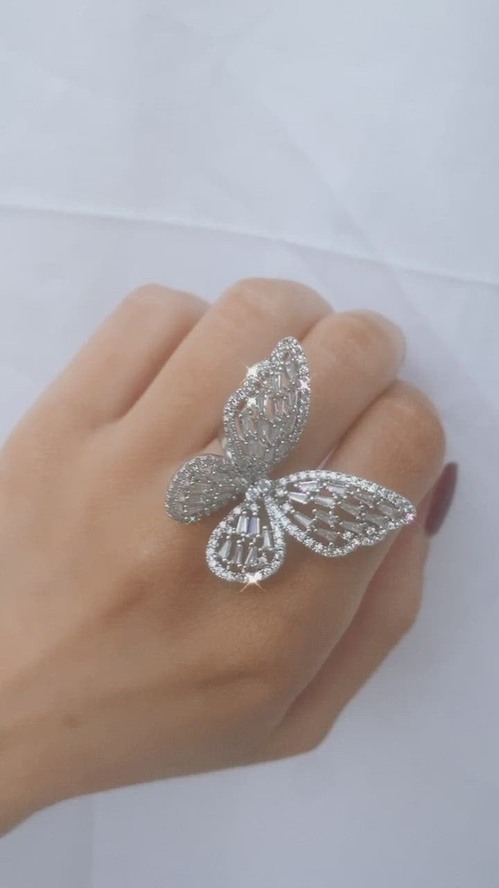 Butterfly Ring in Silver