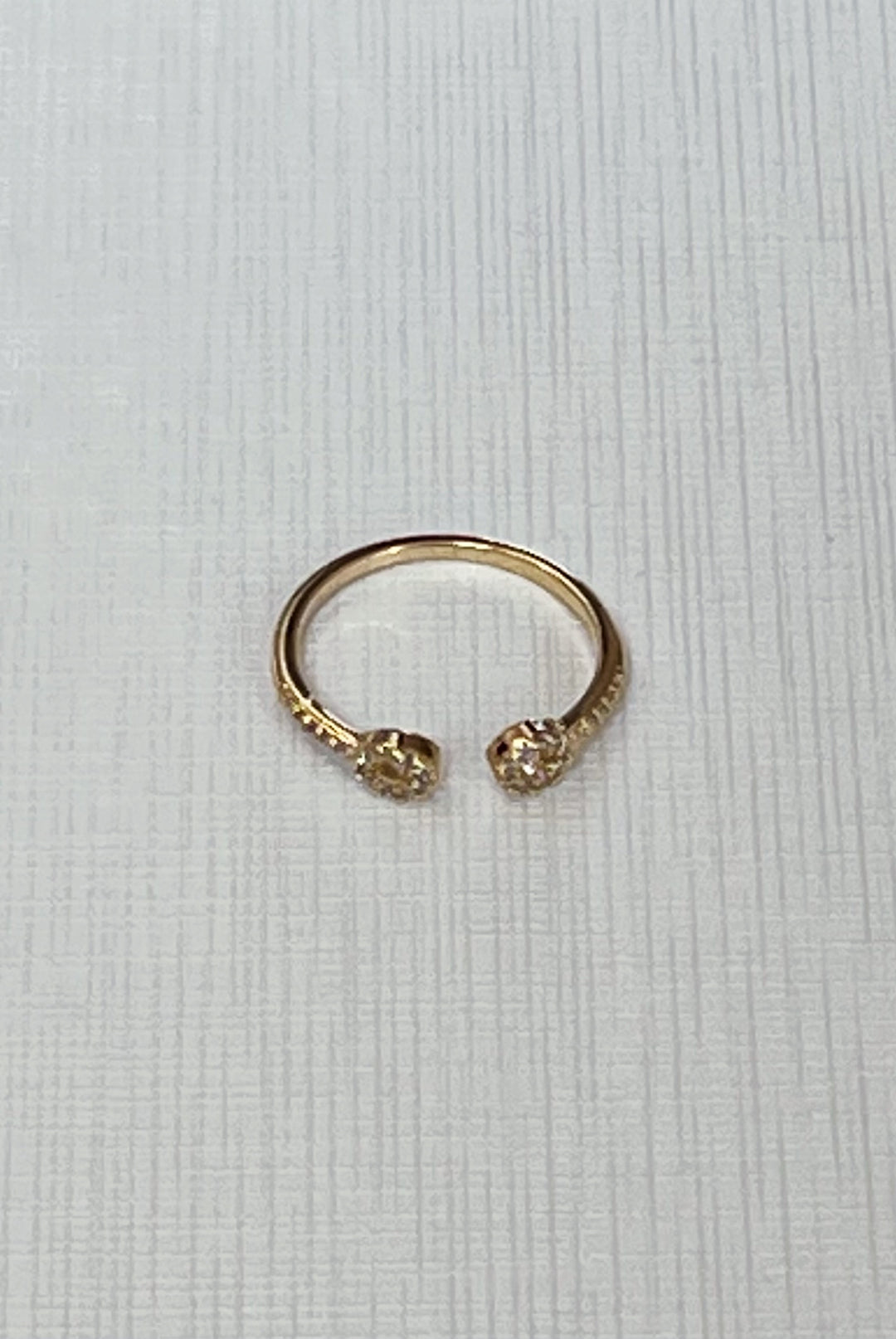 Pave Open Band Adjustable Ring